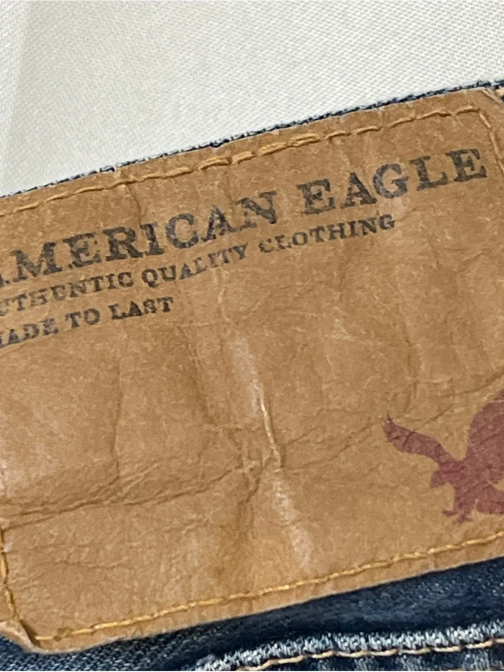 American Eagle Outfitters Men's Blue Straight-Leg Jeans